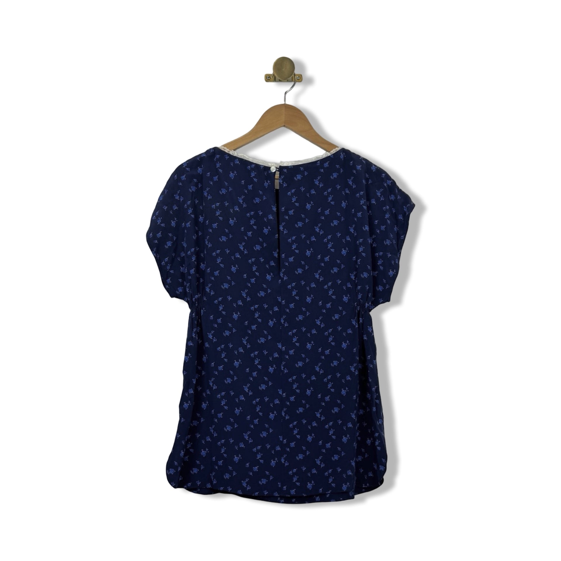 Rachel Comey Floral Lace Trim Blouse