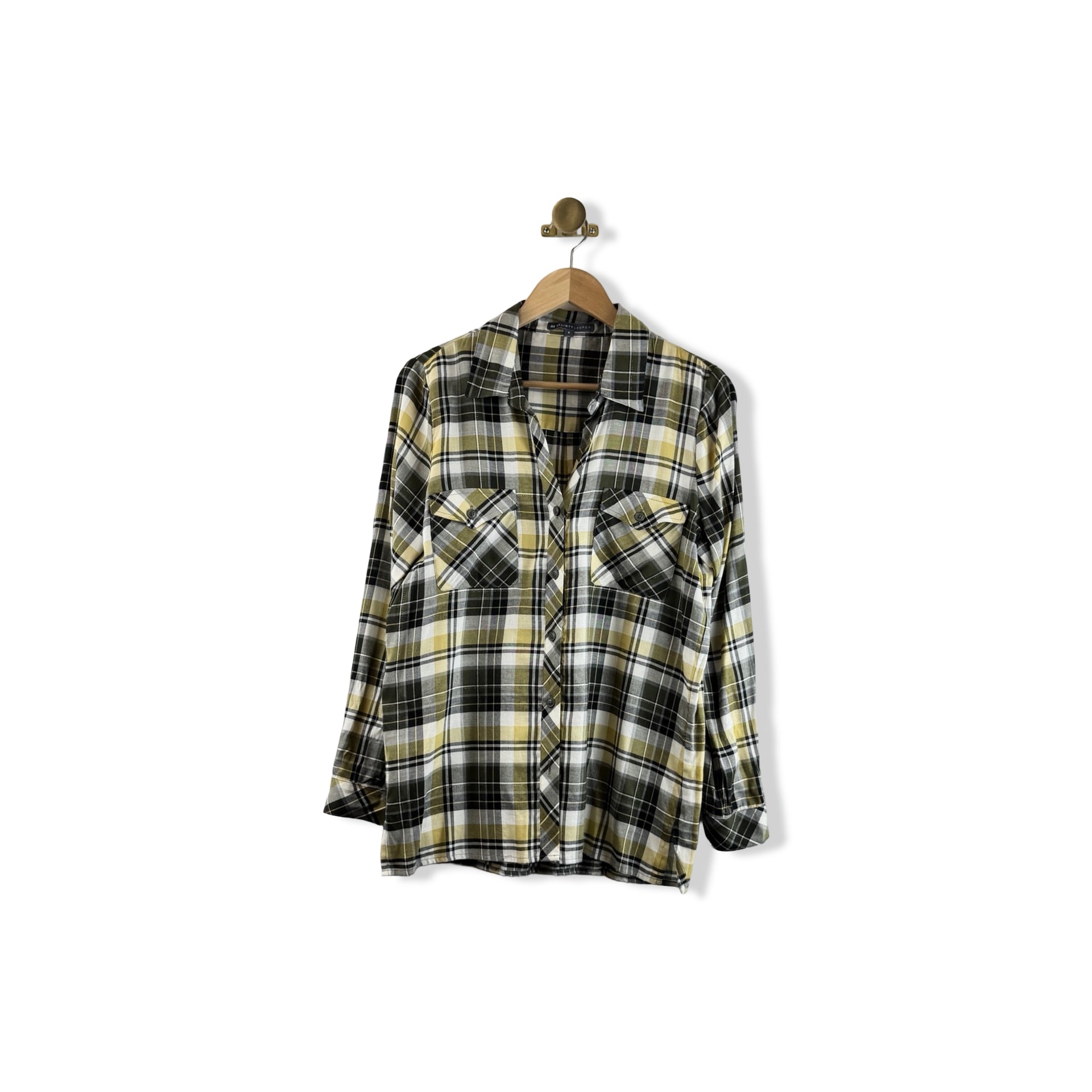 Elliott Lauren Metallic Threaded Plaid Flannel