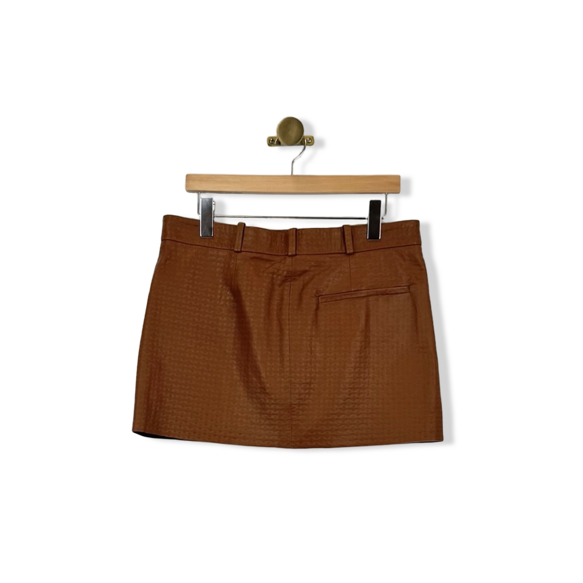 COS Atelier The Embossed Leather Mini Skirt