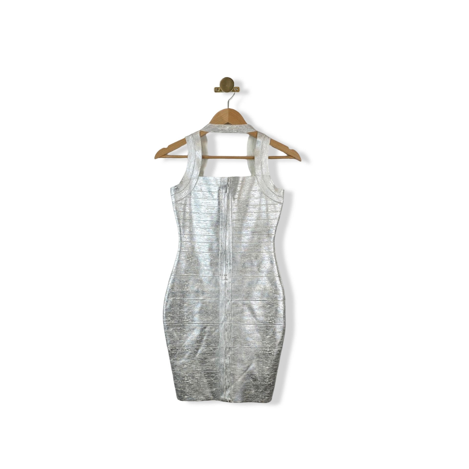 The Kewl Shop Metallic Halter Dress