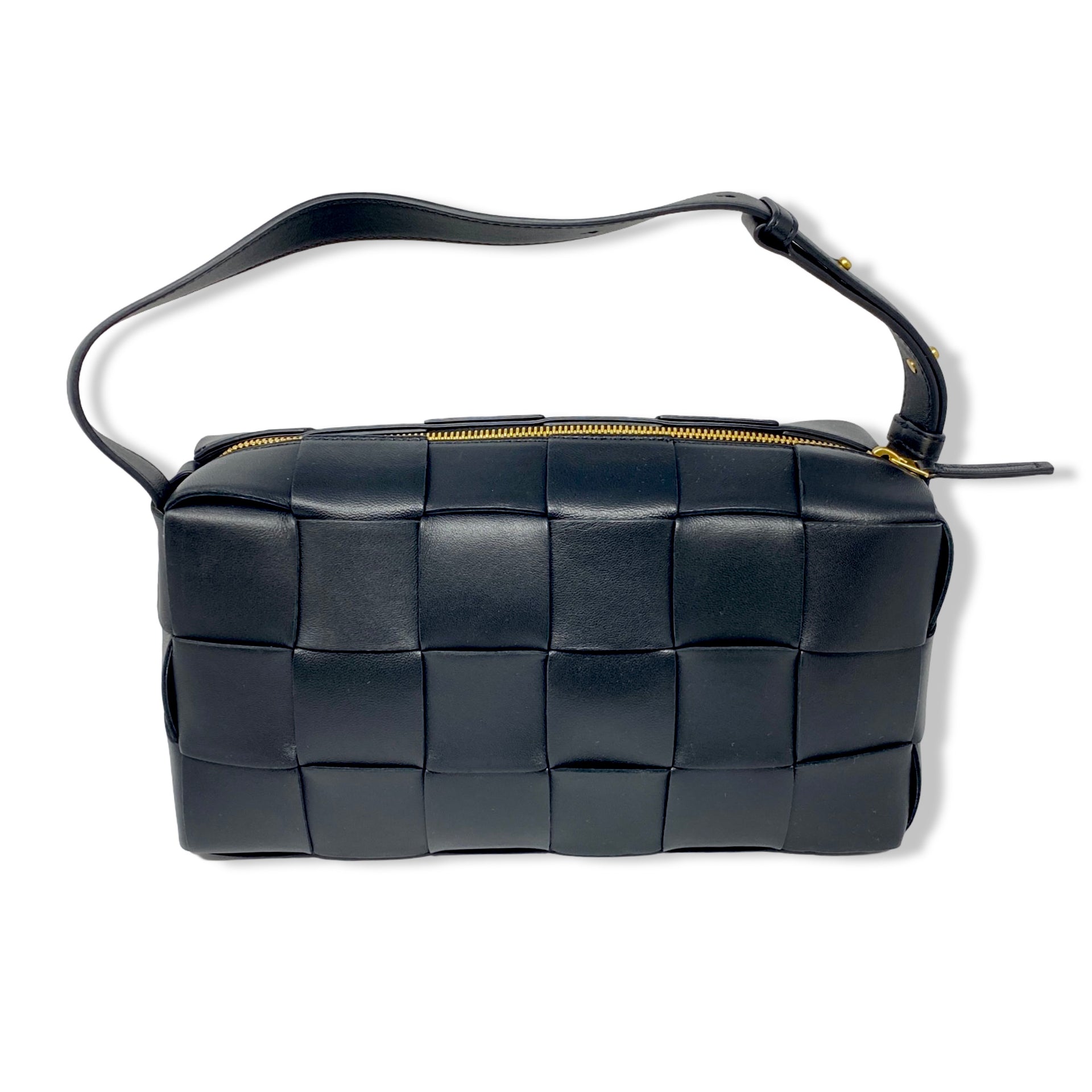 Bottega Veneta Black Brick Cassette Shoulder Bag