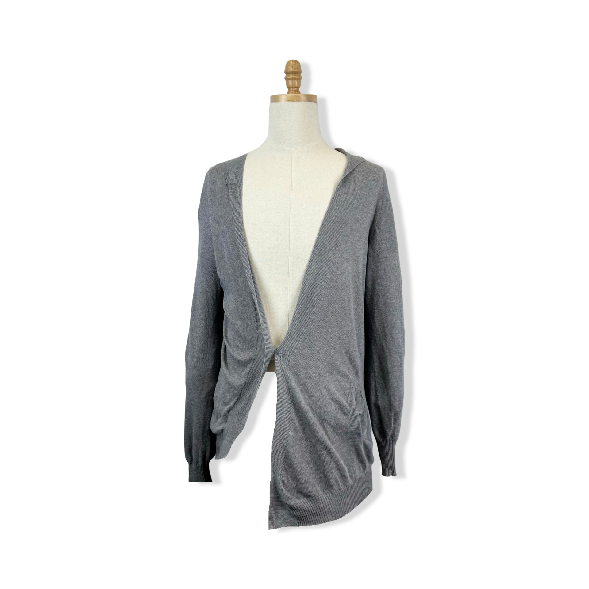 Duckie Brown Hooded Asymmetric Cardigan