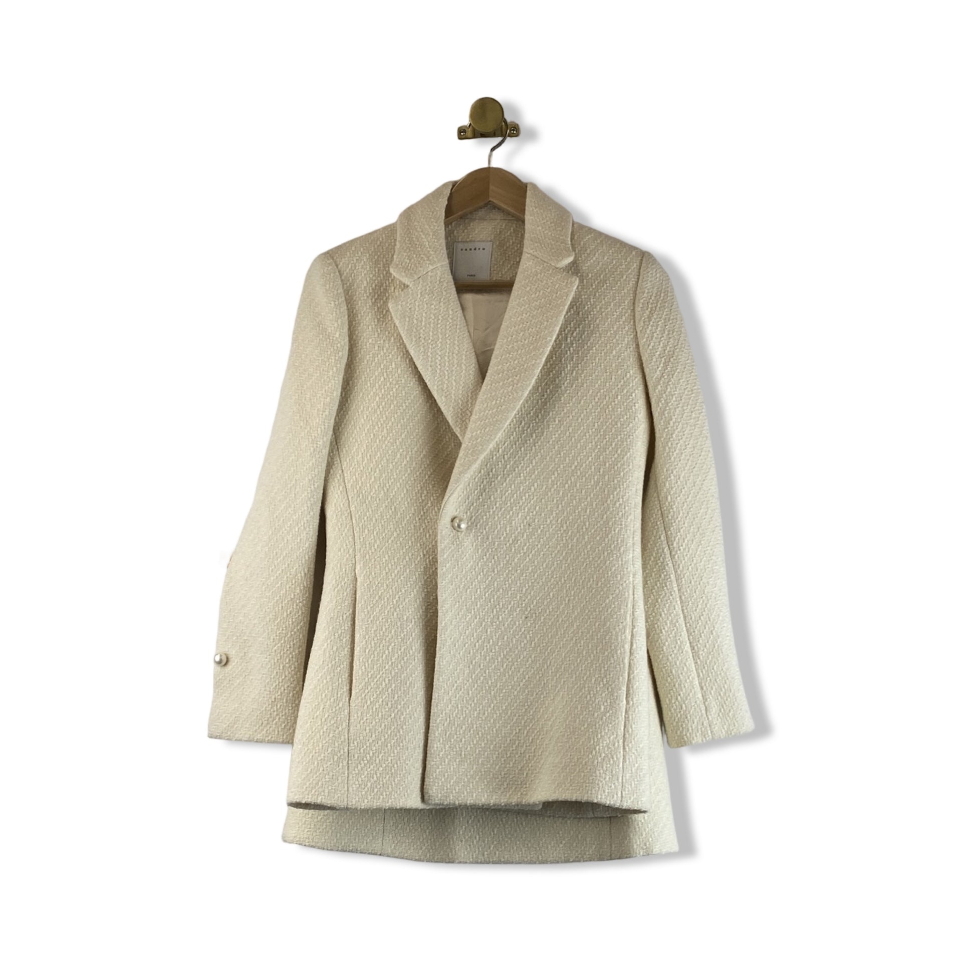 Sandro Textured Jacket Skirt Set