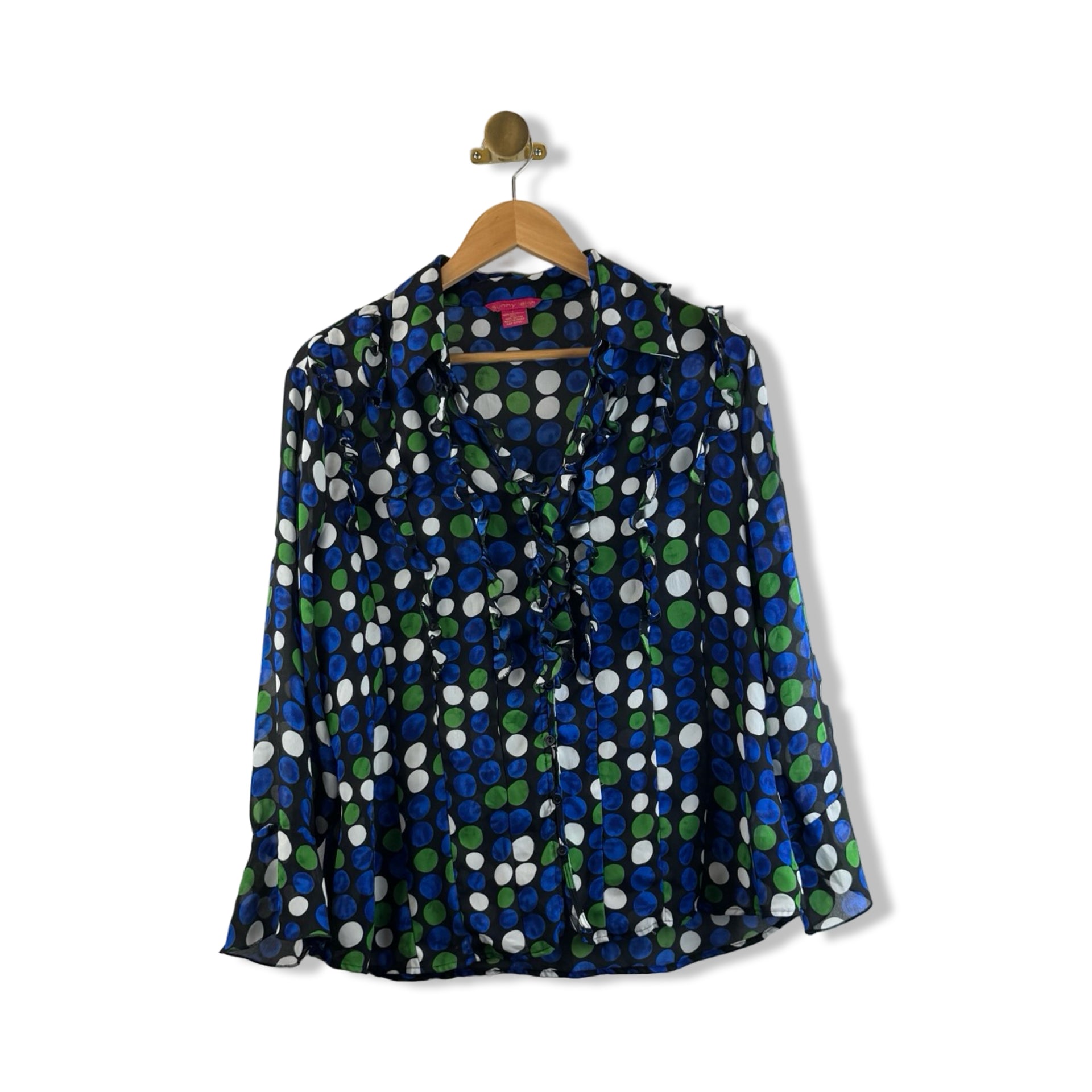 Vintage Sunny Leigh Polka Dot Button Up Shirt