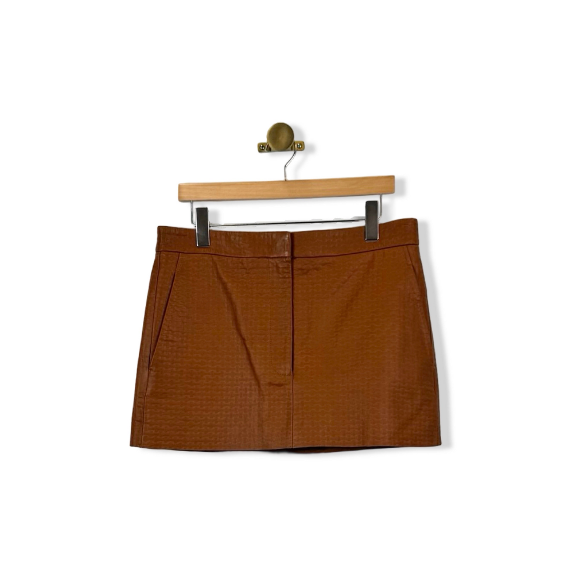 COS Atelier The Embossed Leather Mini Skirt