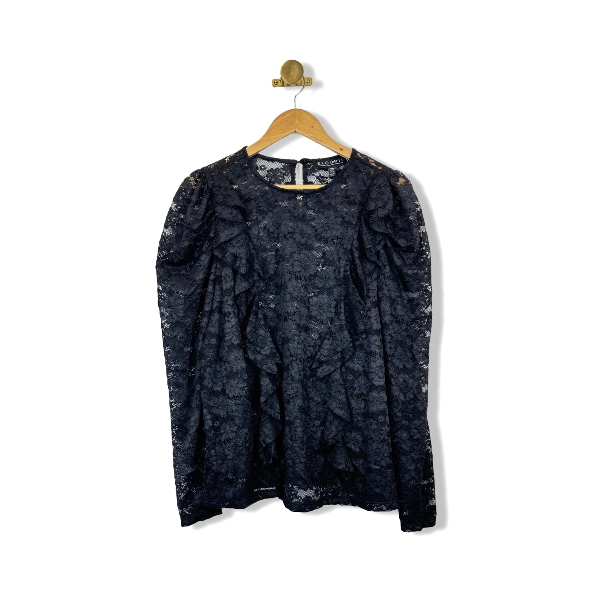 Eloquii Ruffle Lace Top