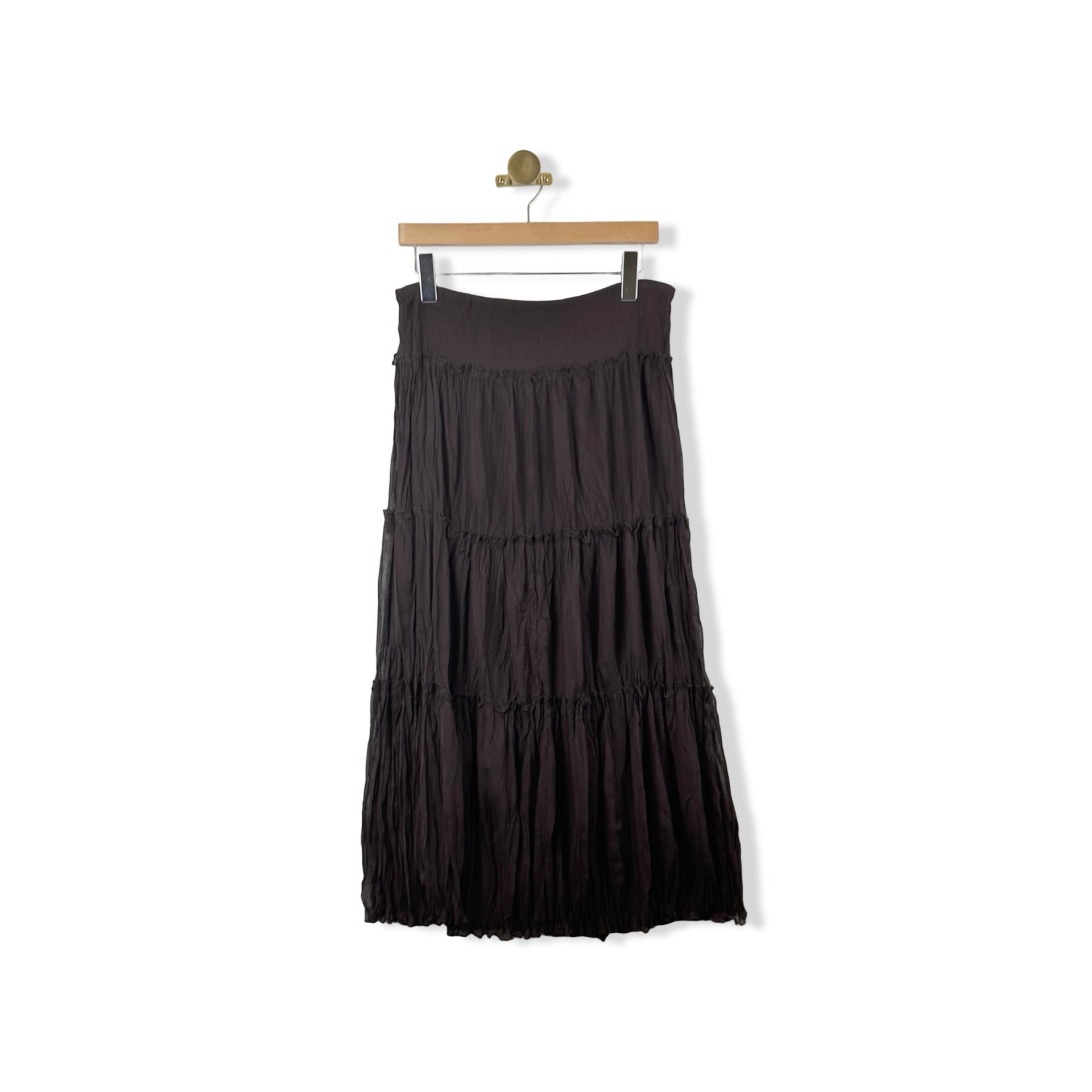 Studio 140 Lettuce Hem Maxi Skirt