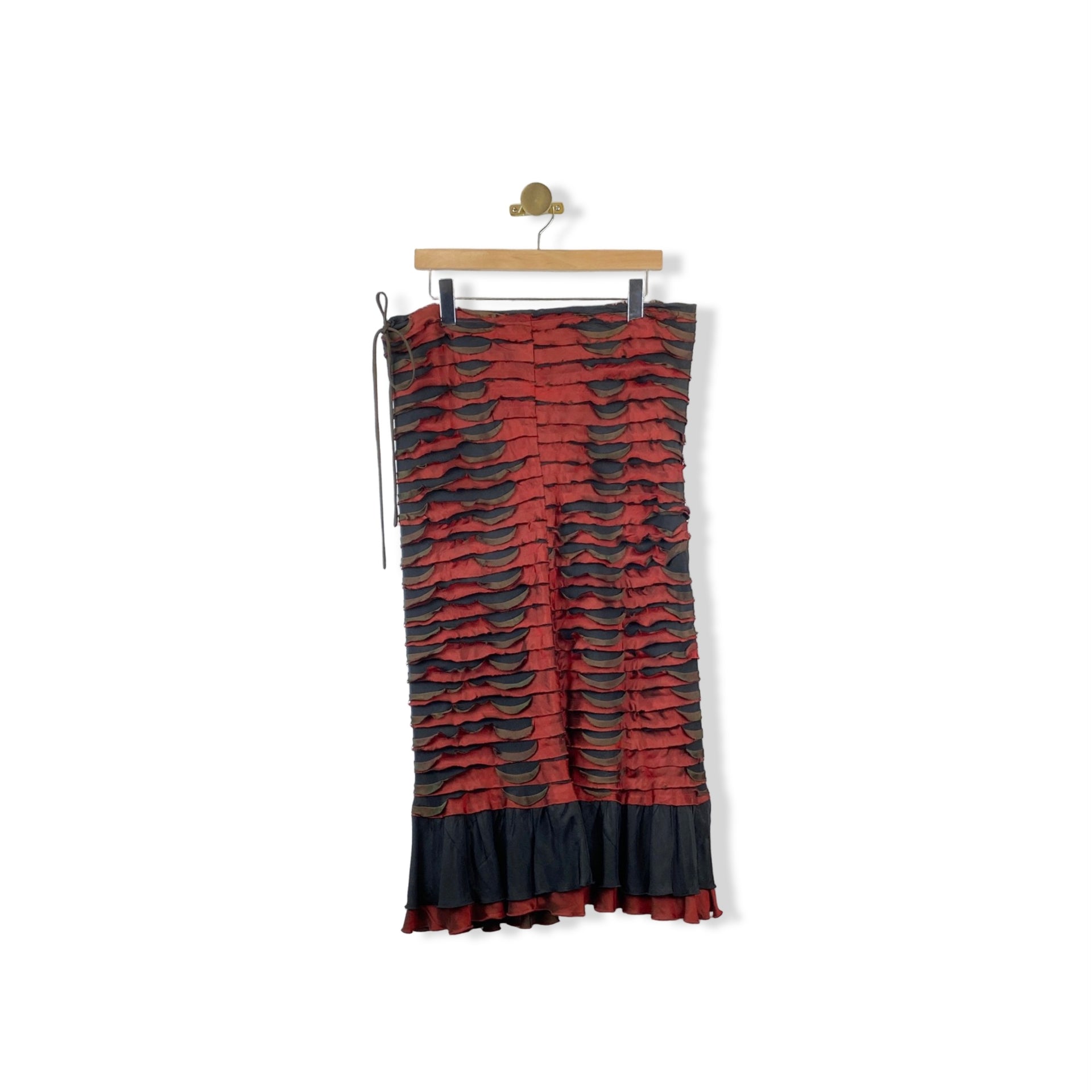 Vintage Zuzska Fabricology Texture Pleat Drawstring Skirt