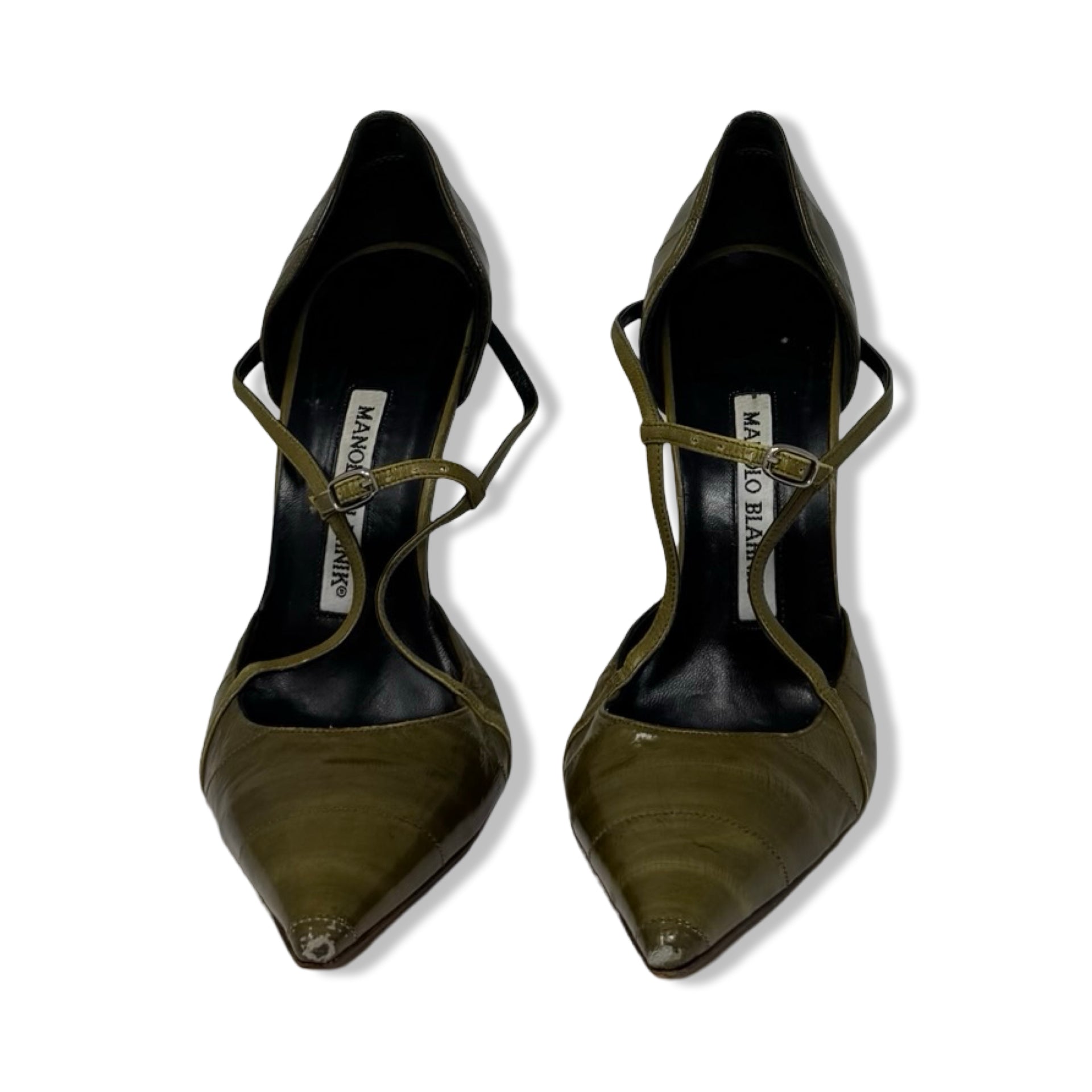 Manolo Blahnik Eel Skin Pump