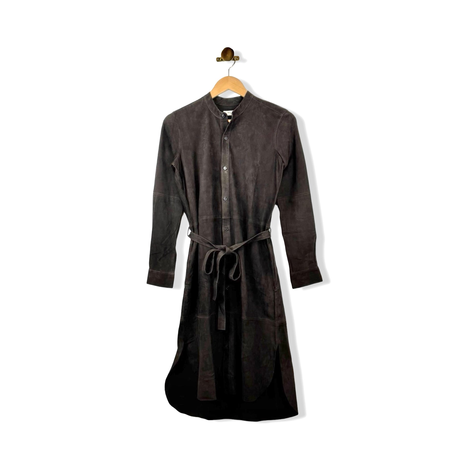 Billy Reid Suede Shirttail Dress