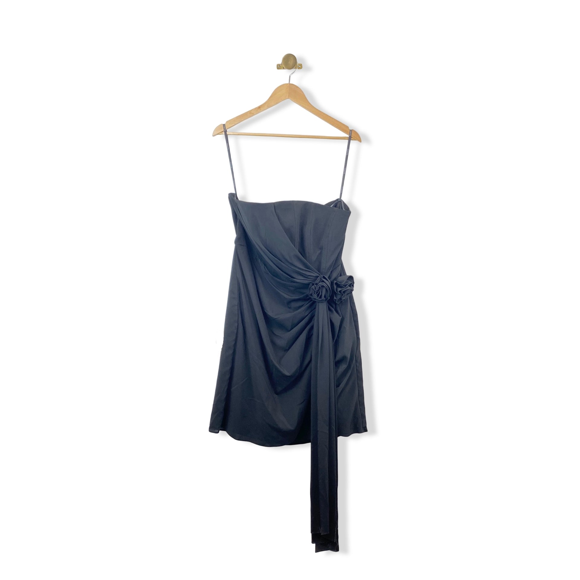 Eloquii Strapless Ruched Rose Dress