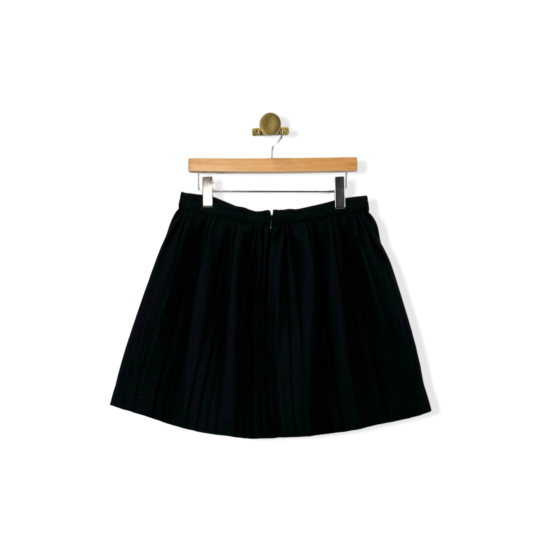 COS Pleated Wool-Blend Mini Skirt