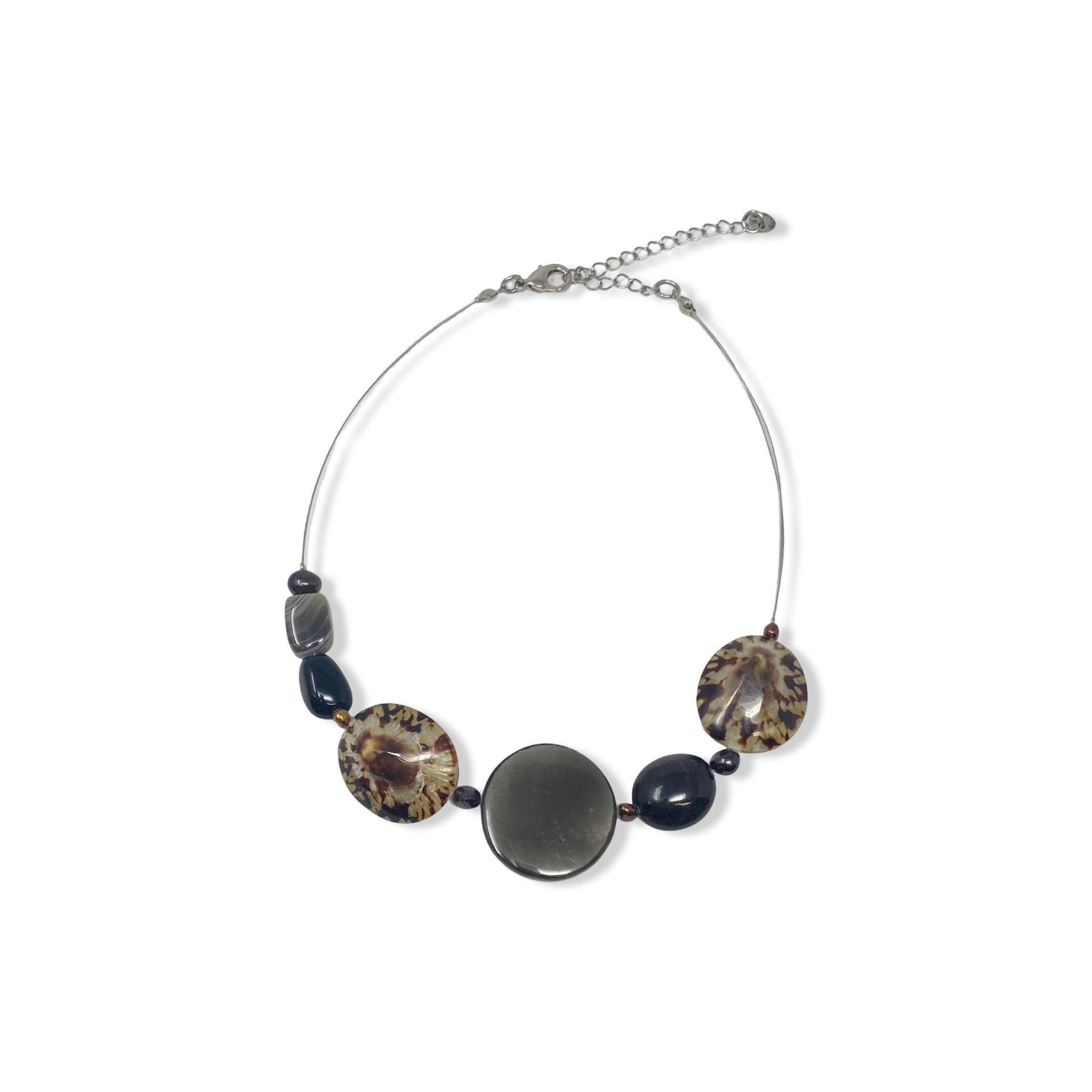 Culture Mix Wire Beaded Necklace