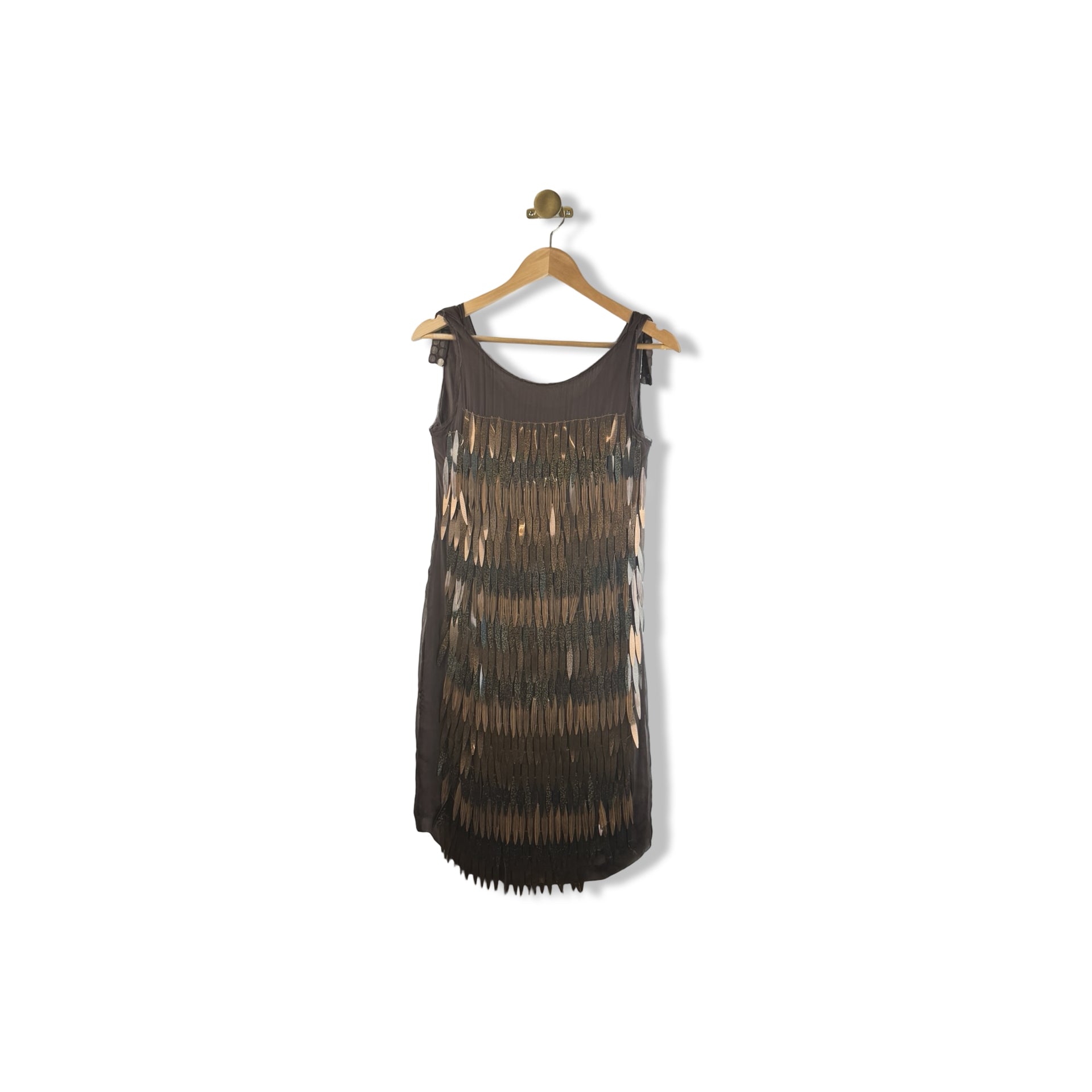 Alberta Ferretti Silk Applique Dress