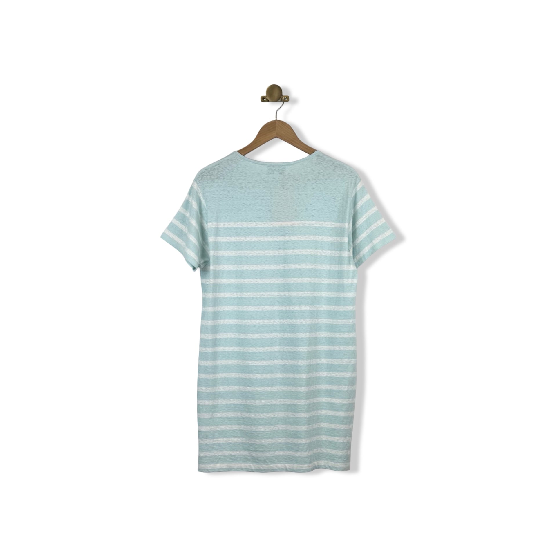 La Ligne Light Blue Striped T Shirt Dress