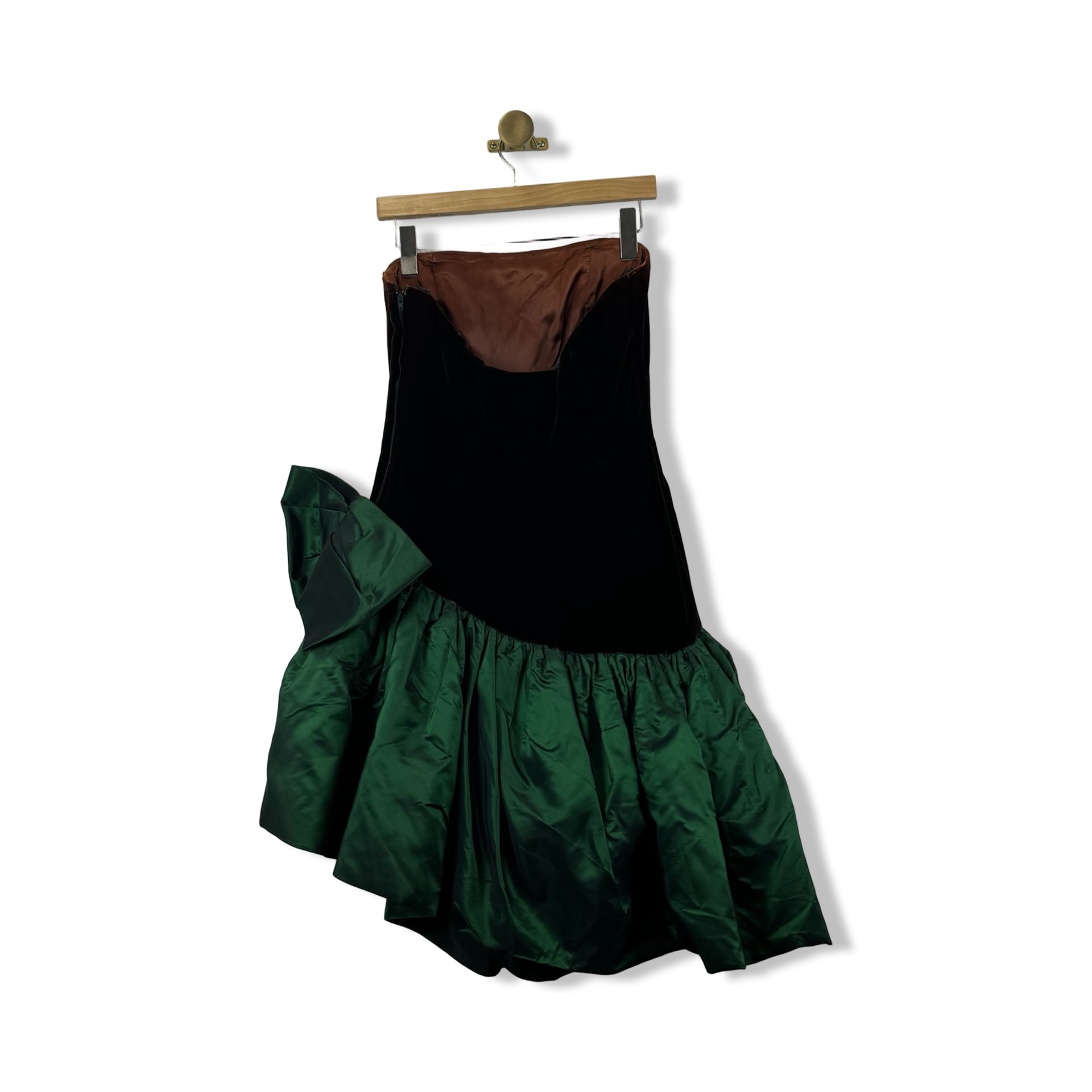 Vintage Victor Costa for Saks Fifth Avenue Velvet Strapless Dress