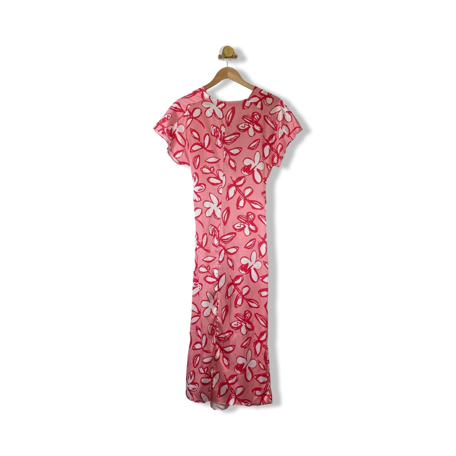 Area Stars Pink Floral Wrap Maxi Dress