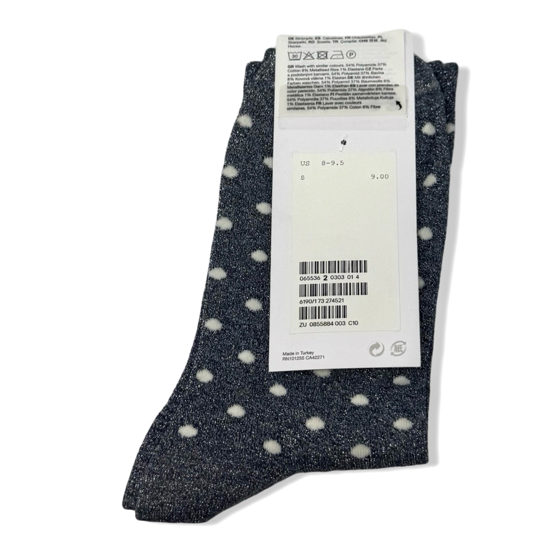 & Other Stories Polka Dot Metallic Socks