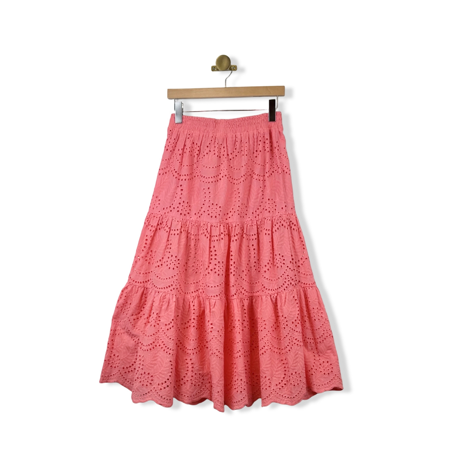 AQUA Eyelet Maxi Skirt