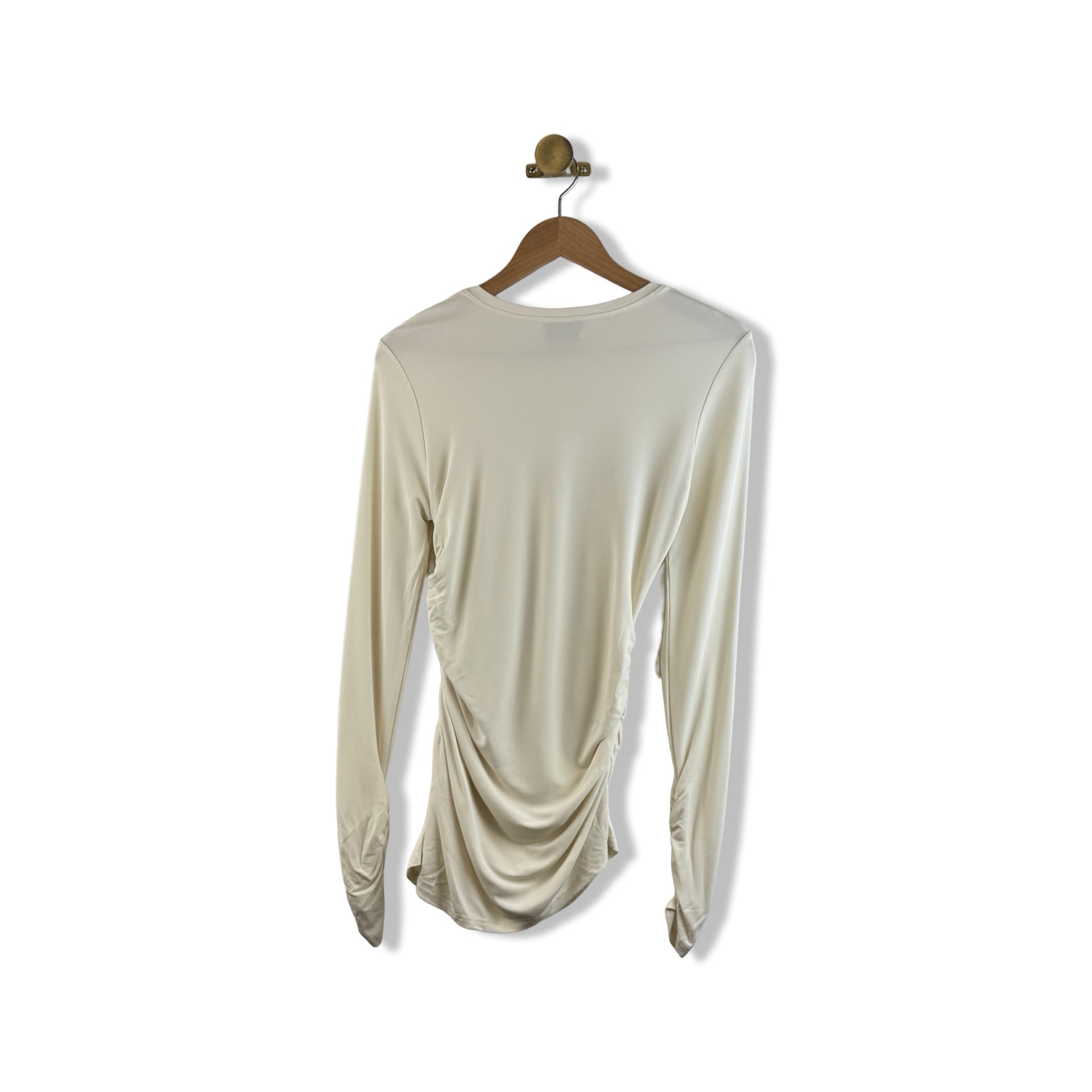 La Ligne Sheer Ruched Long Sleeve Shirt