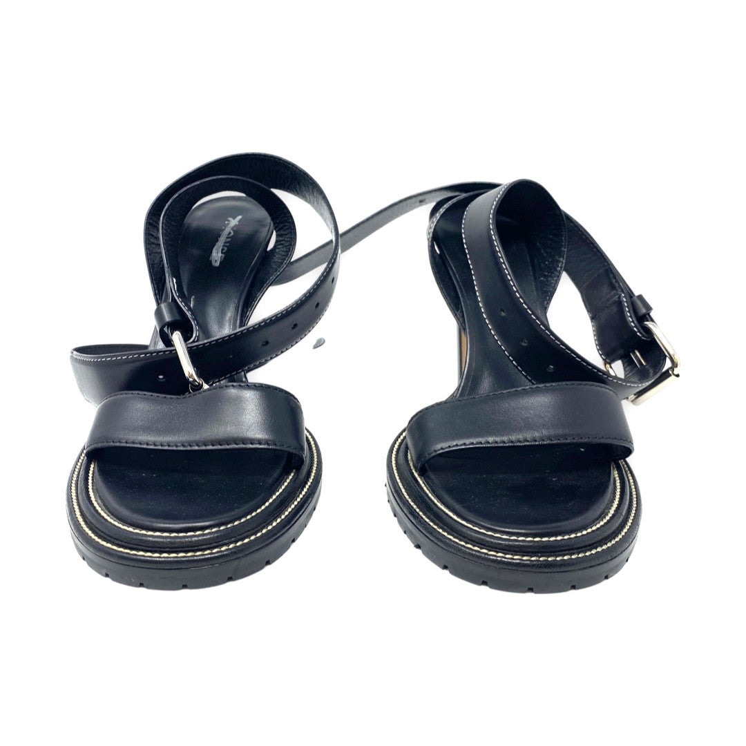 Monse Extended Leather Strap Heeled Sandals-Front