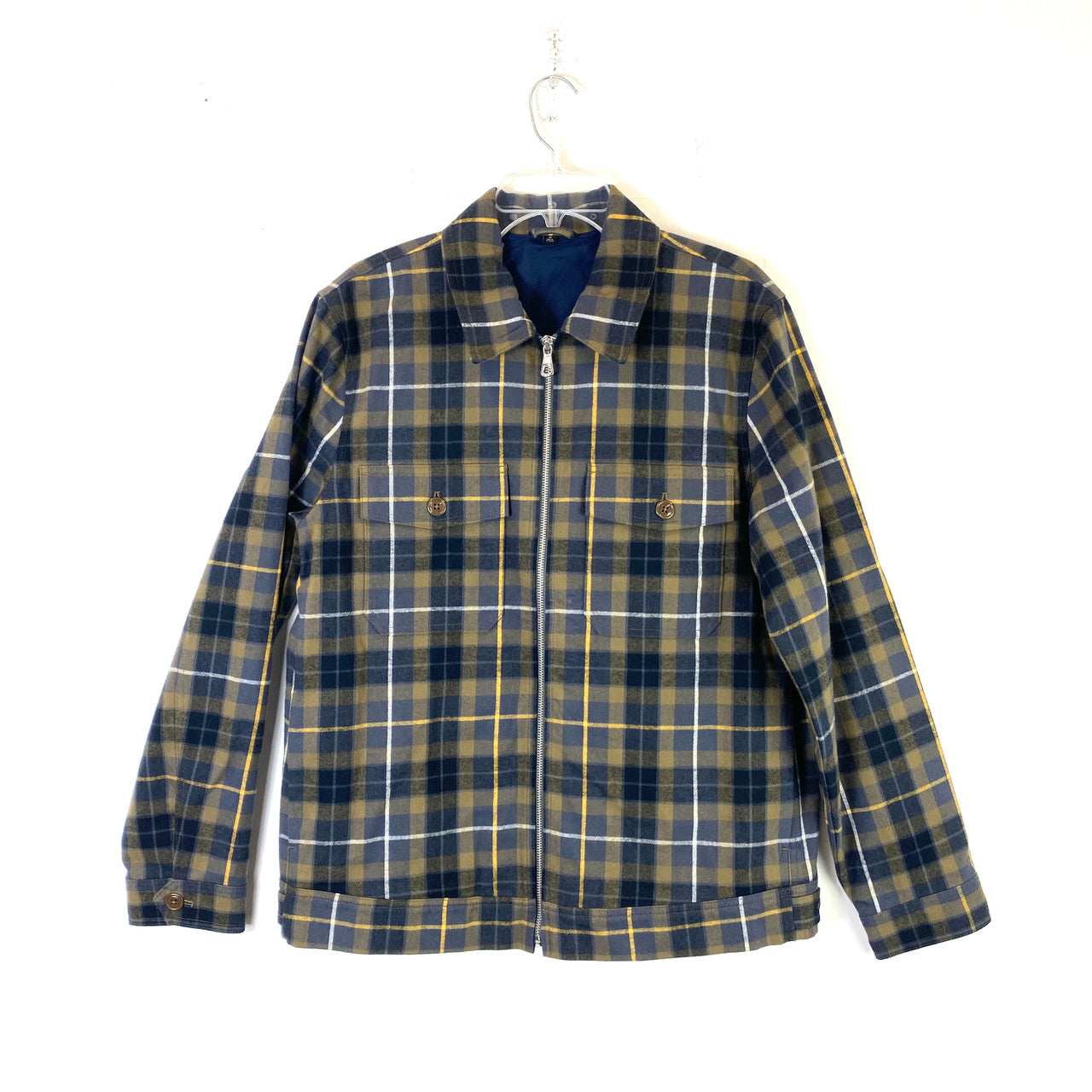Bonobos Plaid Flannel Mechanic Jacket- Front