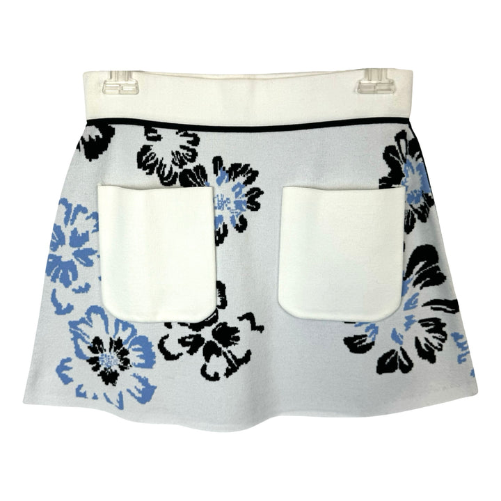 Tanya Taylor Floral Print Knit Mini Skirt