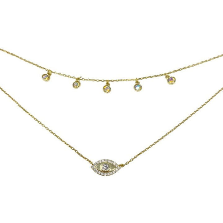 Shashi Evil Eye Layered Necklace-Thumbnail