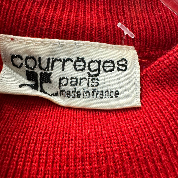 Vintage Courreges Pans Wool Blend Textured Sweater-Logo