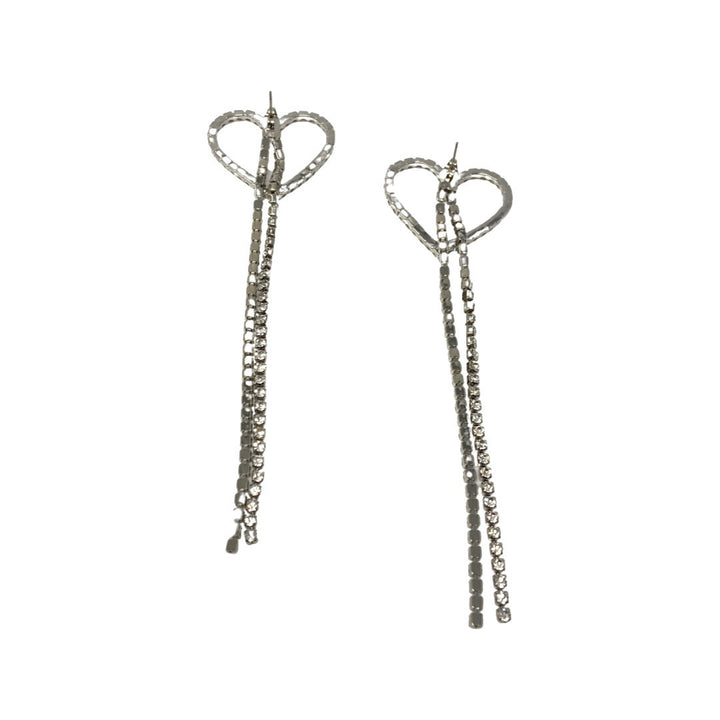 Shashi Heart Rhinestone Drop Earrings-Back