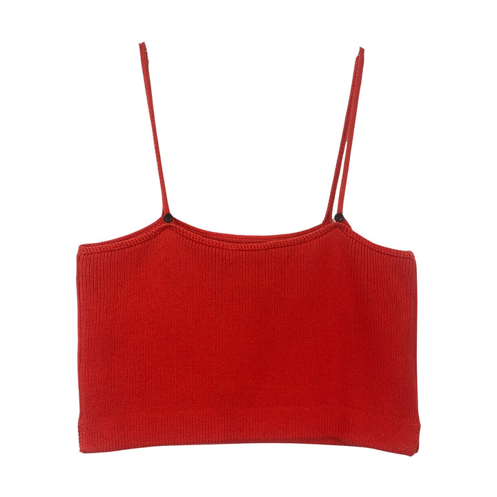 Proenza Schouler White Label Cotton Cashmere Tank-Red back