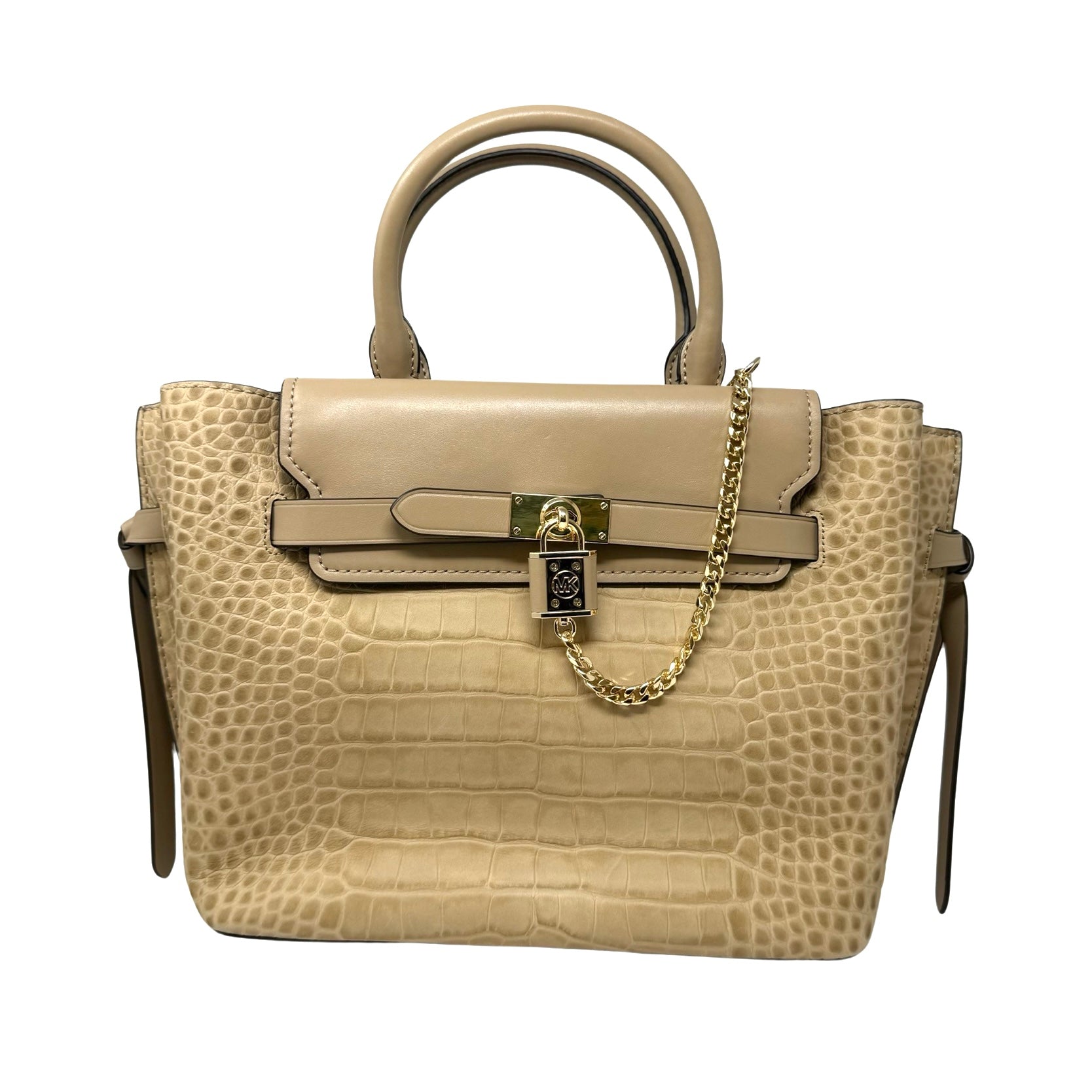 Michael Kors Hamilton Legacy Large Croc Embossed Leather Satchel