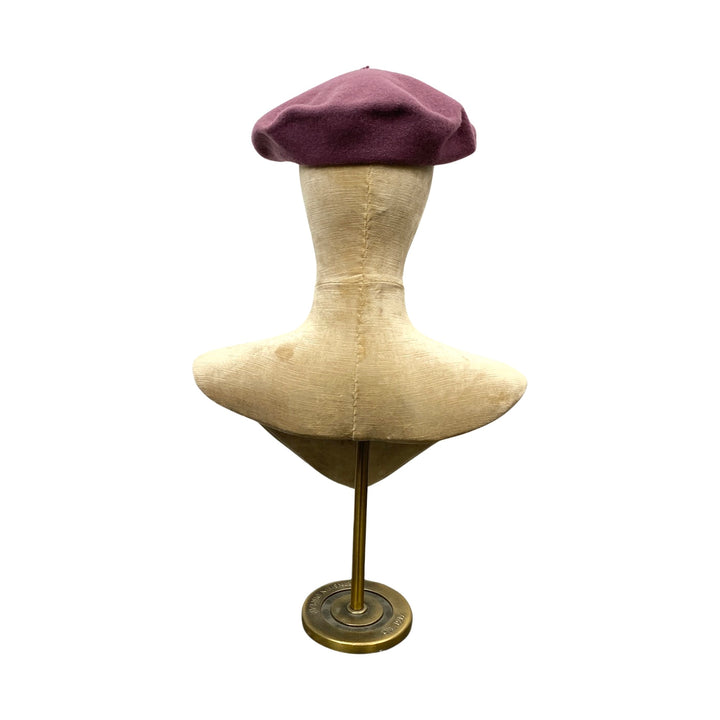 Purple Wool Felt Beret