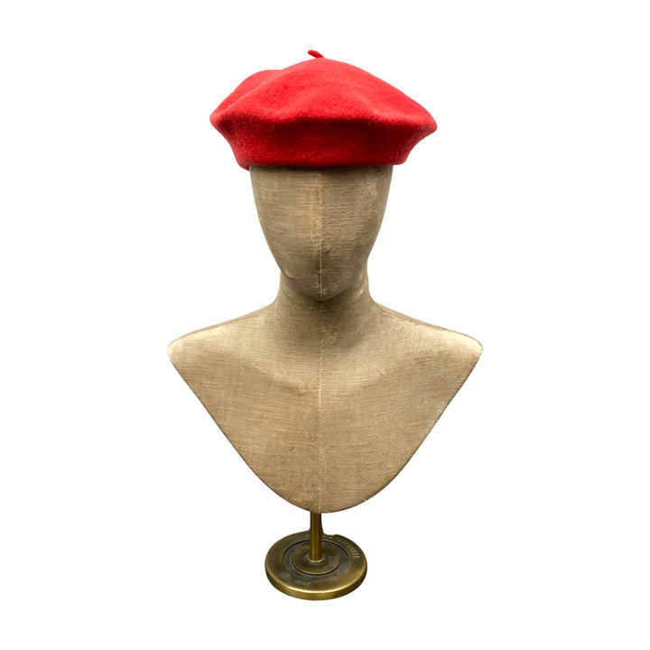 Red Wool Felt Beret