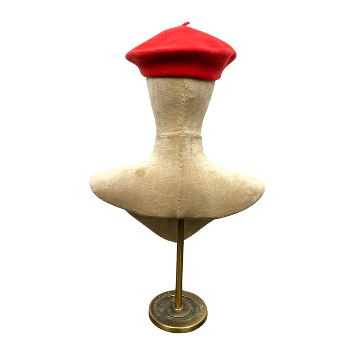 Red Wool Felt Beret