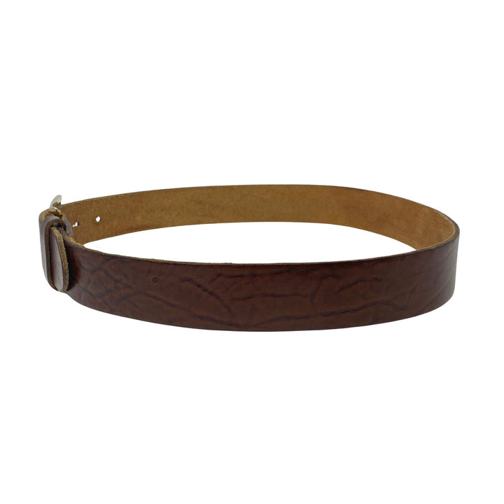 Crackle Pattern Leather Belt-Side