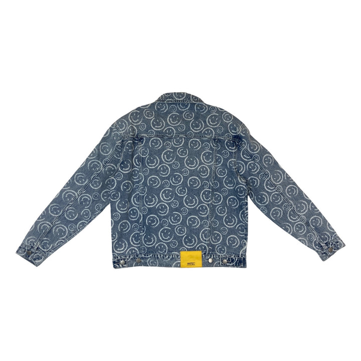 WESC Smiley Face Denim Trucker Jacket-back