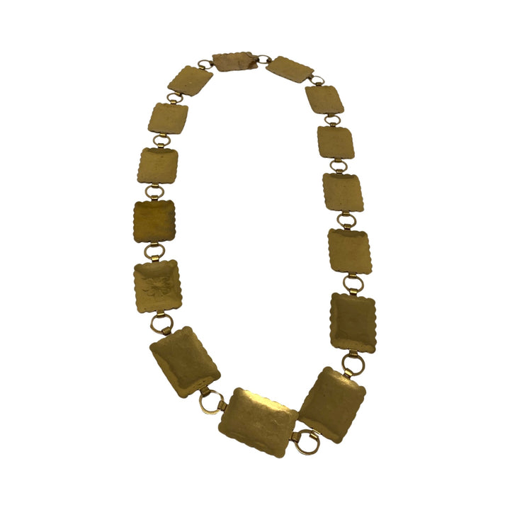 Flat Hammered Metal Belt