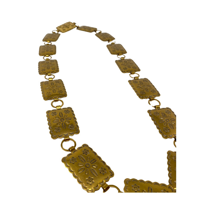 Flat Hammered Metal Belt