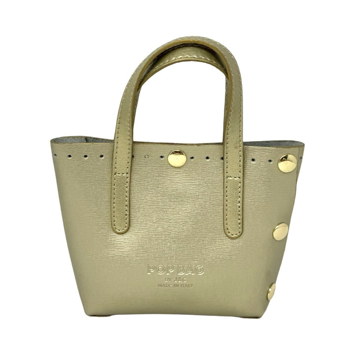 Pop Bag Micro Metallic Crossbody Bag-Gold Front