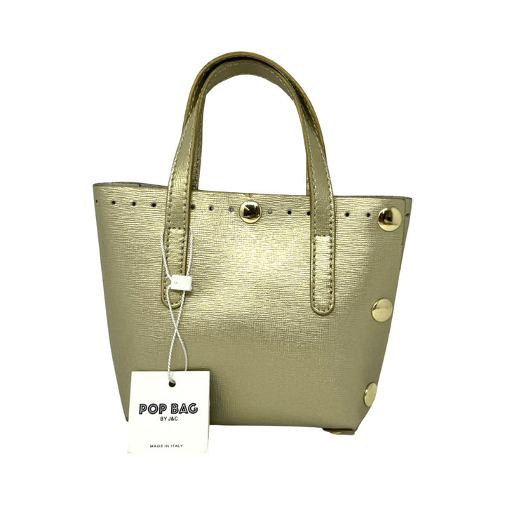 Pop Bag Micro Metallic Crossbody Bag-Gold Back