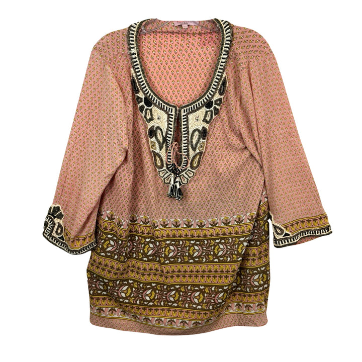 Calypso Beaded Tassel Tie Tunic-Front
