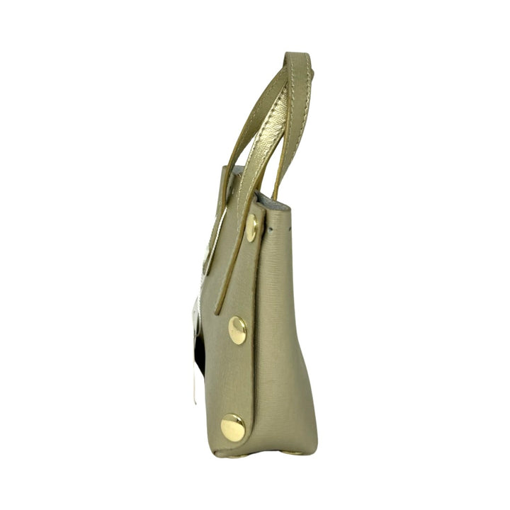 Pop Bag Micro Metallic Crossbody Bag-Gold Side