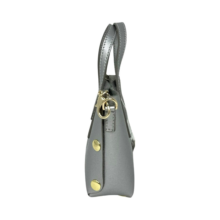 Pop Bag Micro Metallic Crossbody Bag-Silver Side