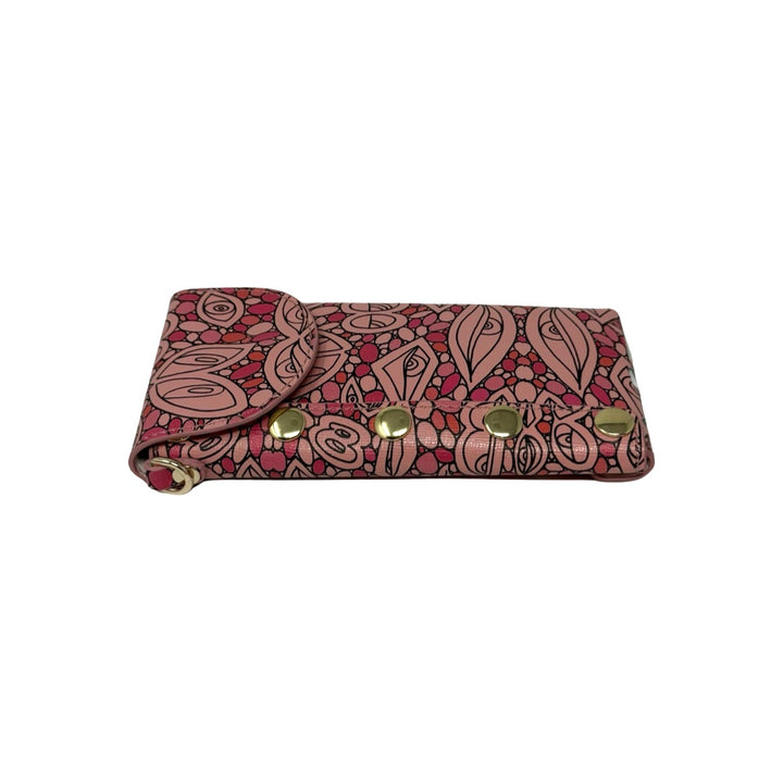 Pop Bag Leather Phone Bag-Pink Side
