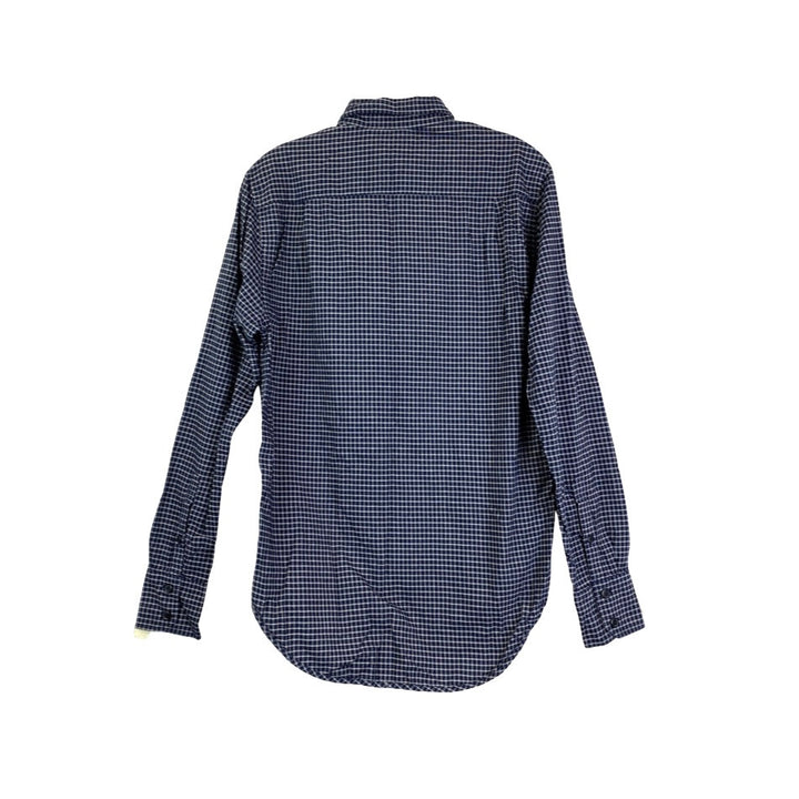 Burkman Bros Navy Graphic Check Shirt-Back