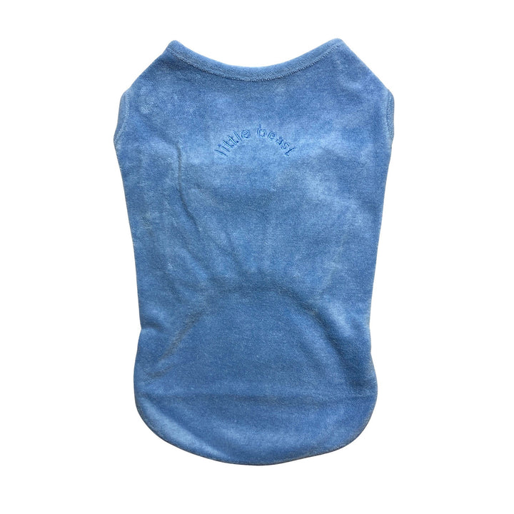 Little Beast Blue Terry Dog Tank-front