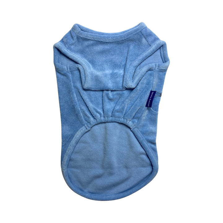 Little Beast Blue Terry Dog Tank-back