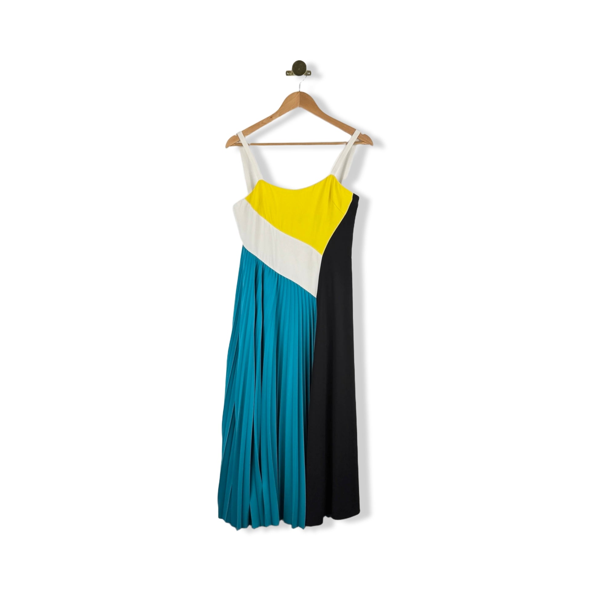 Hugo Boss Colorblock Pleated Dress