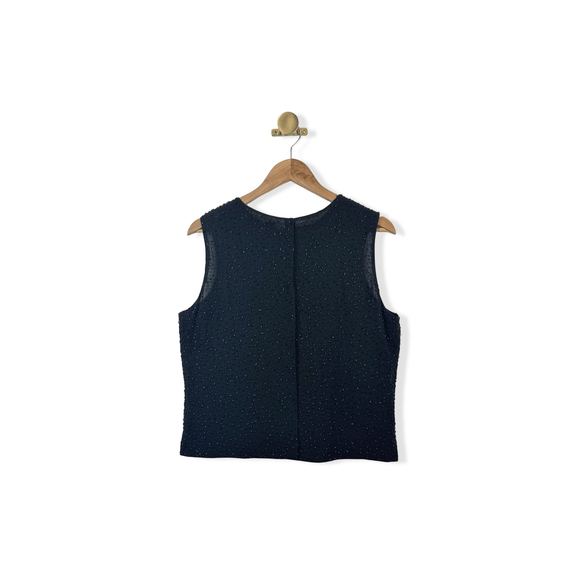 Dana Buchman Beaded Sheer Top